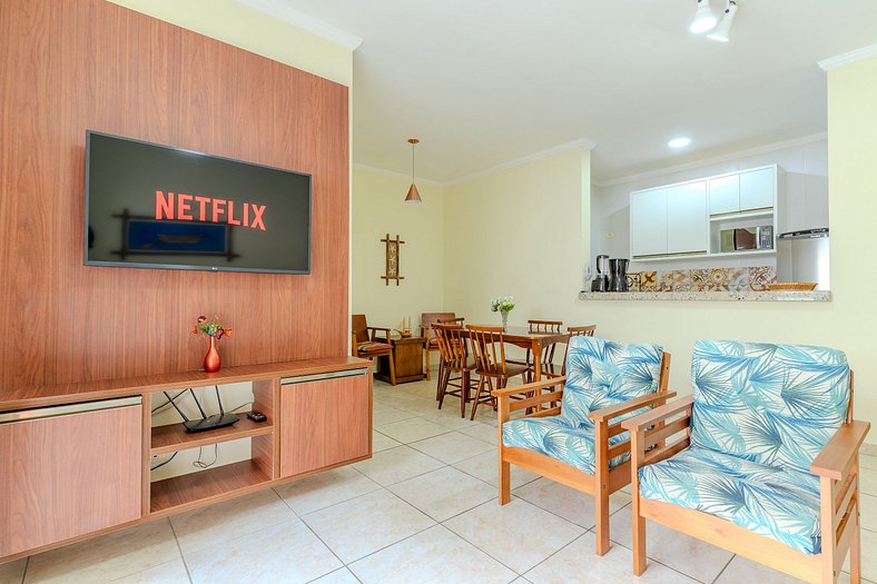 Apartamento Praia das Toninhas com ar-condicionado